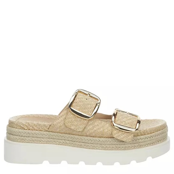 Madden Girl Shoes - Madden Girl Mythiccal Platform Espadrille Footbed Sandals - Natural Raffia